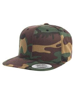 Yupoong 6089M - Wool Blend Flat Bill Snapback Cap Camo