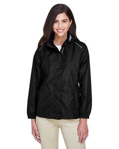 CORE365 78185 - Ladies Climate Seam-Sealed Lightweight Variegated Ripstop Jacket Negro
