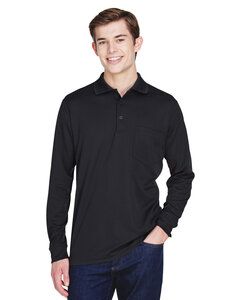 CORE365 88192P - Adult Pinnacle Performance Long-Sleeve Piqué Polo with Pocket Negro