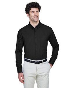 CORE365 88193 - Men's Operate Long-Sleeve Twill Shirt Negro