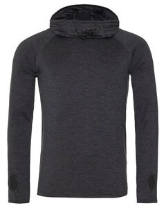Just Hoods By AWDis JCA037 - Men's Cool Cowl-Neck Long-Sleeve T-Shirt Black Melange