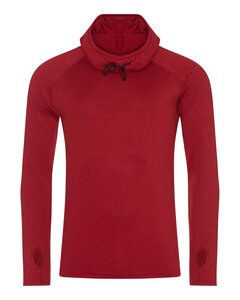 Just Hoods By AWDis JCA037 - Men's Cool Cowl-Neck Long-Sleeve T-Shirt Red Melange