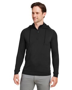 Swannies Golf SWV600 - Men's Vandyke Quarter-Zip Hooded Sweatshirt Negro