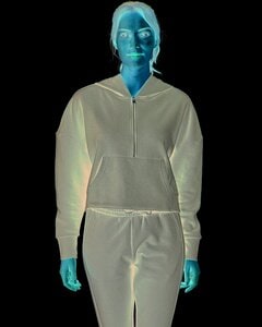 TriDri TD077 - Ladies Alice Half-Zip Hooded Sweatshirt Charcoal