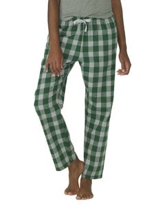 Boxercraft BW6620 - Ladies Haley Flannel Pant with Pockets Grn/Chrcl Buff