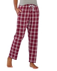 Boxercraft BW6620 - Ladies Haley Flannel Pant with Pockets Hrtg Maroon Pld