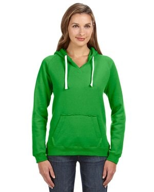 J. America JA8836 - Ladies Sydney Brushed V-Neck Hooded Sweatshirt