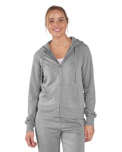 Boxercraft BW5201 - Ladies Dream Fleece Hooded Full-Zip Oxford Heather