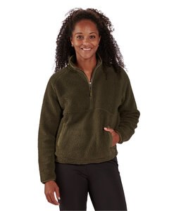 Boxercraft BW8501 - Ladies Everest Pile Fleece Half-Zip Pullover Olive / Olive
