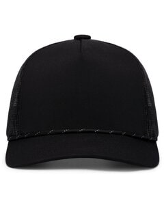 Pacific Headwear P423 - Weekender Trucker Hat Black/Blk/Wht