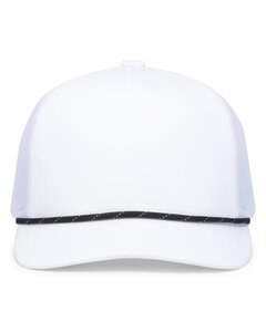 Pacific Headwear P423 - Weekender Trucker Hat White/Blck/Wht