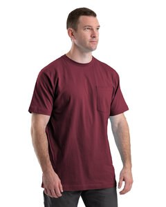 Berne BSM16T - Men's Tall Heavyweight Short Sleeve Pocket T-Shirt Granate