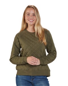 Boxercraft R08 - Ladies Quilted Jersey Sweatshirt Olive
