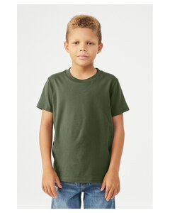 Bella+Canvas 3001Y - Youth Jersey Short-Sleeve T-Shirt Verde Militar