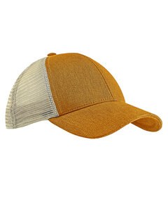 econscious EC7093 - Unisex Hemp Eco Trucker Recycled Polyester Mesh Cap Old Gold/Oyster