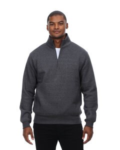 Threadfast 320Q - Unisex Ultimate Fleece Quarter-Zip Sweatshirt Carbón de leña Heather