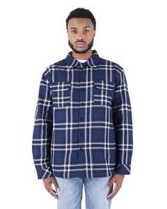 Shaka Wear SHPFJ - Men's Plaid Flannel Jacket Marina