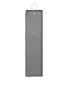 Pro Towels MW26TG - Microfiber Waffle Golf Towel with Tri-Fold Grommet Gray