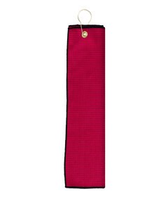 Pro Towels MW26TG - Microfiber Waffle Golf Towel with Tri-Fold Grommet Rojo