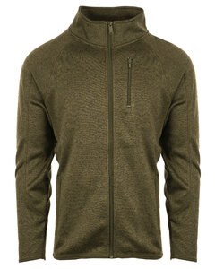 Burnside B3901 - Men's Sweater Knit Jacket Verde Militar