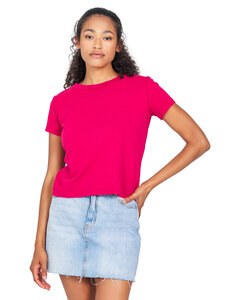 US Blanks US521 - Ladies Short Sleeve Crop T-Shirt Brick Red