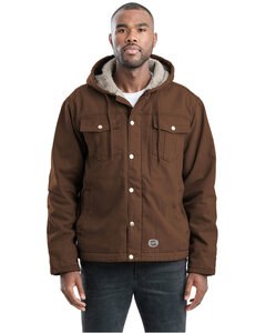 Berne HJ57 - Mens Vintage Washed Sherpa-Lined Hooded Jacket