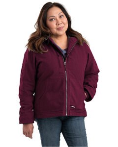 Berne WHJ65 - Ladies Heathered Duck Hooded Jacket Granate