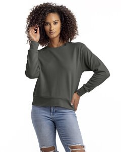 Next Level Apparel 9084 - Ladies Laguna Sueded Sweatshirt Heavy Metal