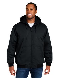 Harriton M722 - Unisex ClimaBloc® Heavyweight Hooded Full-Zip Jacket Negro