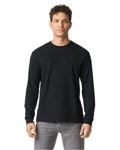Gildan G674 - Unisex Softstyle CVC Long Sleeve T-Shirt Pitch Black