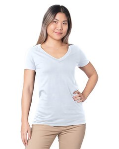 Bayside 5875 - Ladies Fine Jersey V-Neck T-Shirt