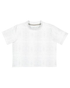 LAT 3518 - Ladies Boxy T-Shirt White Reptile