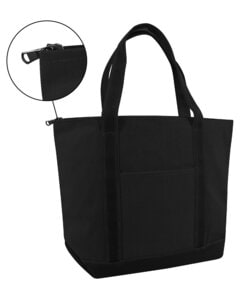 Liberty Bags 8873 - XL Zippered Boat Tote Black/Black