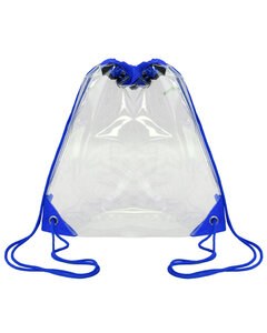 Liberty Bags OAD5007 - Clear Drawstring Pack Royal