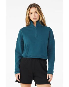 Bella+Canvas 3953 - Ladies Sponge Fleece Half-Zip Pullover Sweatshirt Atlantic