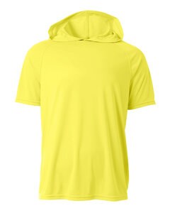 A4 N3408 - Men's Cooling Performance Hooded T-shirt Safety Yellow