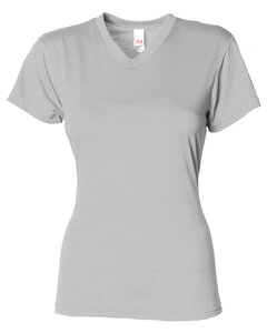 A4 NW3013 - Ladies Softek V-Neck T-Shirt Plata
