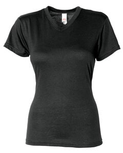 A4 NW3013 - Ladies Softek V-Neck T-Shirt Negro