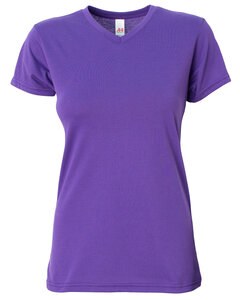 A4 NW3013 - Ladies Softek V-Neck T-Shirt Púrpura