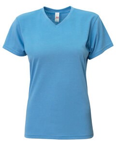 A4 NW3013 - Ladies Softek V-Neck T-Shirt Azul Cielo