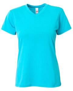 A4 NW3013 - Ladies Softek V-Neck T-Shirt Electric Blue