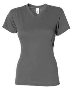A4 NW3013 - Ladies Softek V-Neck T-Shirt Grafito