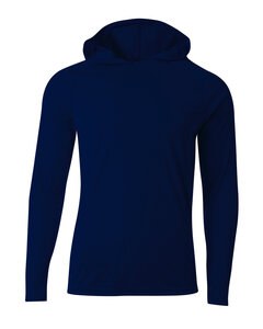 A4 NB3409 - Youth Long Sleeve Hooded T-Shirt Marina