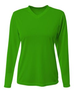 A4 NW3425 - Ladies Long-Sleeve Sprint V-Neck T-Shirt Kelly