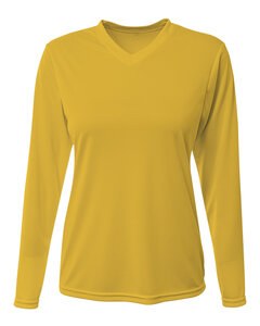 A4 NW3425 - Ladies Long-Sleeve Sprint V-Neck T-Shirt Oro