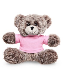 Prime Line TY6038 - 7" Soft Plush Bear With T-Shirt Rosa