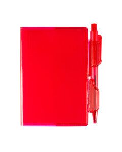 Prime Line PL-1721 - Clear-View Jotter With Pen TRANSLUCENT RED