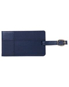 Leeman LG-9325 - Tuscany Duo-Textured Luggage Tag Azul Marino