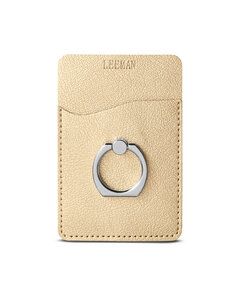 Leeman LG257 - Shimmer Card Holder With Metal Ring Phone Stand Oro