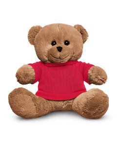 Prime Line TY6027 - 8.5" Plush Bear With T-Shirt Rojo